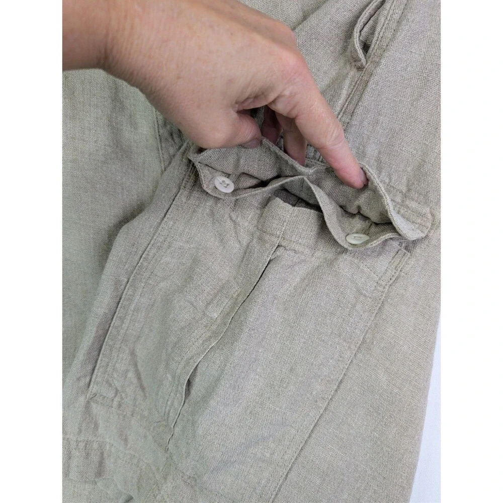 Daniel Cremieux Men’s Linen Khaki Cargo Shorts 36